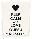 Keep Calm And Love Quesu Cabrales Bolsa de Deporte Con Cordón Beige Drawstring Sport Bag