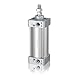 HNJPC SC Air Cylinder 1-1/2 inch (40mm) Bore 4 inch (100mm) Stroke, Double Acting Aluminum Pneumatic Cylinder for Industrial Automation (SC40X100)