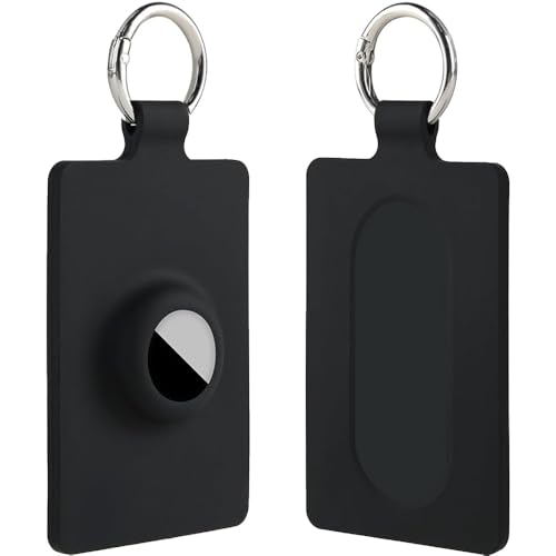Tesla Key Card Holder Anti Scratch Key Fob Cover Black Silicone Key Card Case with Airtag Holder for Tesla Model 3/Y/X/S