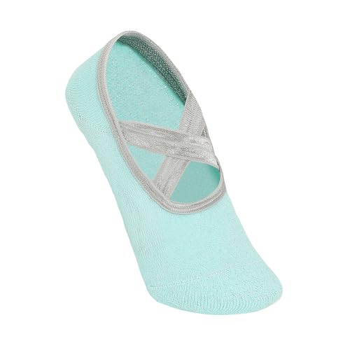 Image of Mint & Oak Pilates Socks with Grips for Women, Ankle Length Non-Slip Yoga Socks, Cotton Ideal For Yoga, Pilates, Gym, Workout, Cute Women's Gift