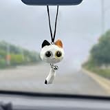 KPFILEH Funny Bell Fox Car Rearview Mirror Charm, Cute Car Hanging Ornament...