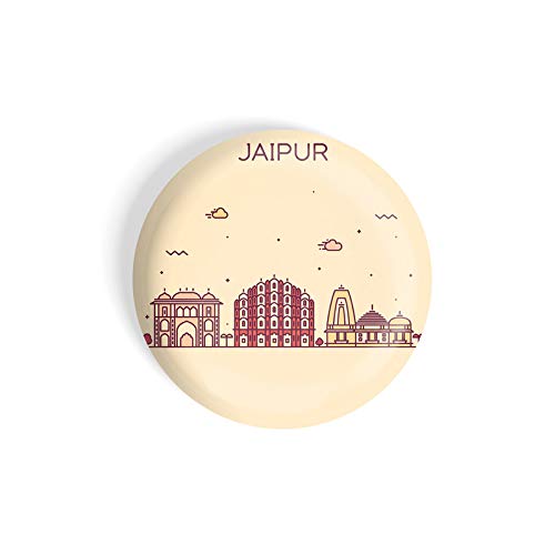 Buy dhcrafts Fridge Brown Color Jaipur Glossy Finish Design Pack