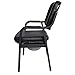 Deluxe Comfort Commode with Padded Seat Heavy Duty Bedside Commode Chair,Elderly Bathroom Safety Frame Toilet Seat