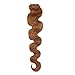 Produktbild hair2heart 100g Echthaar-Tresse - gewellt - 60 cm - #8 hellbraun