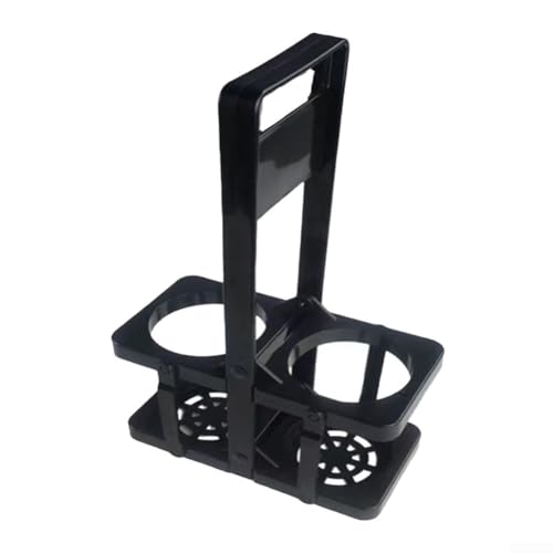 Cesta portátil para botellas de cerveza con diseño resistente para un transporte seguro de botellas (negro)