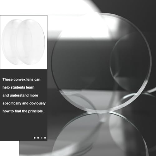 Image of iplusmile 60Pcs 25mm Optical Glass Double Convex Lens Set - Ground-Edge Safety & Clear View for Light Experiments - Portable Kit for Junior High School Labs & Classroom Demonstrations