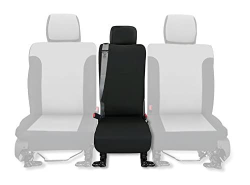 Image of CarsCover Custom Fit 2009-2014 Ford F150 F250 F350 Pickup Truck Black Neoprene Car Front Center Jump Seat Cover and Console Covers