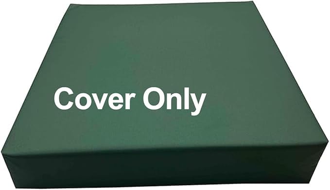 Garden Rattan Chair Cushions COVER ONLY, Water-Resistant 5cm Thick Outdoor/Indoor Patio Sofa Seat Pad Replacement Cover (Insert & Furniture Not Included) (Bottle Green, 45 x 45cm / 18" x 18")