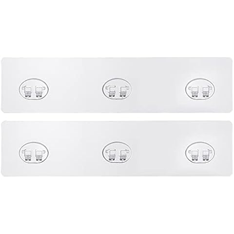 Conworld 2 Packs Shower Caddy Adhesive Replacement, Strong Sticky Heavy-Duty Wall Adhesives Nail Free Transparent Adhesive Pad, Adhesives Hook for Shower Caddy, Bathroom Storage Shelves Cover