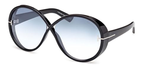 Tom Ford EDIE-02 FT 1116 Black/Blue Grey Shaded 64/12/135 unisex Sunglasses