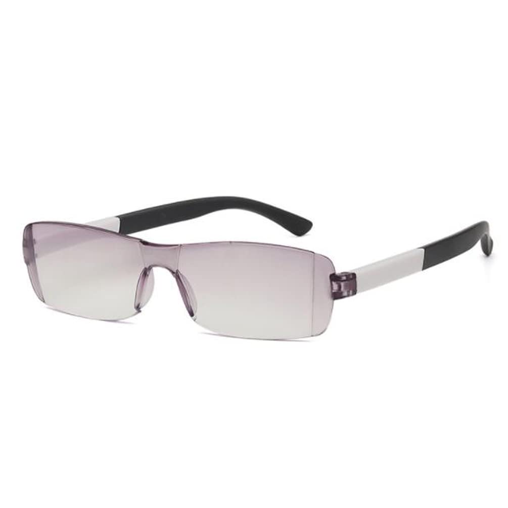 Pub One-piece Presbyopic Glasses Frameless Ultra-light Medium and Old Age Gray Double Gray Anti-fatigue Presbyopic Glasses for Women