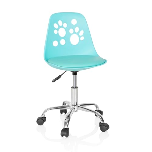 hjh OFFICE 742003 Kinderdrehstuhl Fancy I Kunstleder Türkis mitwachsender...