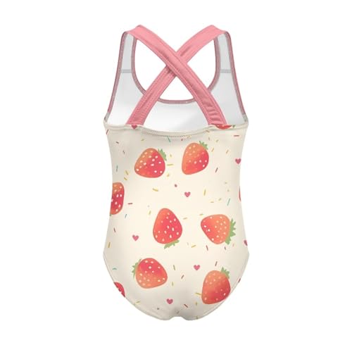Image of Girls One Piece Swimsuit Teens Cross Back Summer Beach Wear for 5-14Y