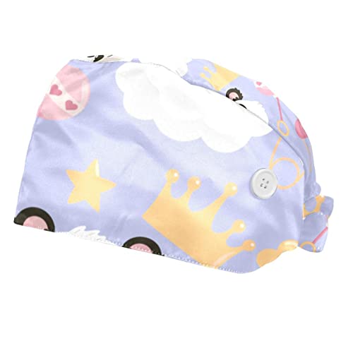 Chapeaux de travail panda mignon anti-transpiration : casquette respirante en lot de 2 pièces
