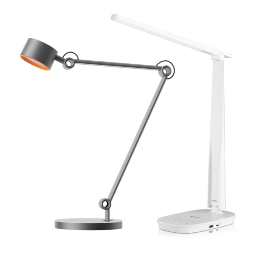 Honeywell LED Desk Lamp Office - 01A+H2 Sunturalux™ Table Lamp Eye Caring Natural Light, 4000K Dimmable Touch Desk Light Full Metal Efficient Light for Home Office Bedroom Read Study Work - image 1