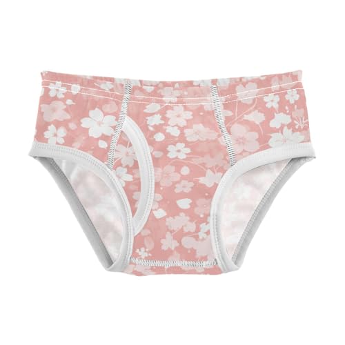 KLL Pink Floral Plant Small Fresh Background Toddler Boys' Soft Training Underwear Cute Children Panties