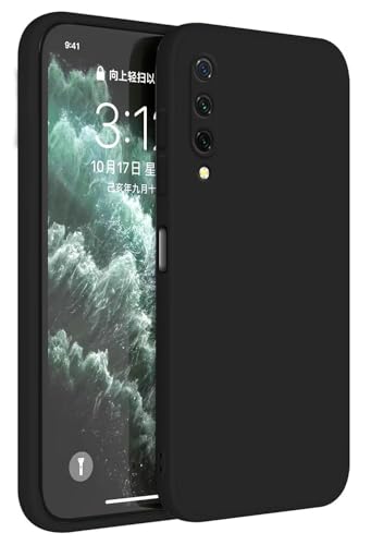 HAFFAN Custodia in Silicone TPU Compatibile con Xiaomi MI 9 Lite/Xiaomi MI A3 Lite (6.39' inches), Cover Case Protettiva per Cellulare - Nero