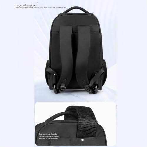 Pyhodi Sac à Dos de Voyage sous Vide Grande capacité 30 L, Sac à Dos à roulettes à Compression sous Vide, Valise à roulettes avec et Pompe pour Ordinateur Portable 15,6 Pouces, Sac de – vue 4