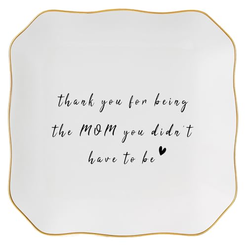 Jelershy Bonus Mom Stepmom Gifts Ring Dish Trinket Jewelry Tray, Birthday Christmas...