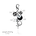 SORGERLY 8 Ball Dice Charm Keychain - Cool Black Bag Purse Handbag Backpack Car Accessories - Y2K Aesthetic Star Key Chain for Women Men(Black)
