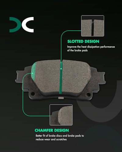 Image of SCITOO D2183-9427 Disc Brake Pads Sets Rear Ceramic Brake Pads w /Hardware