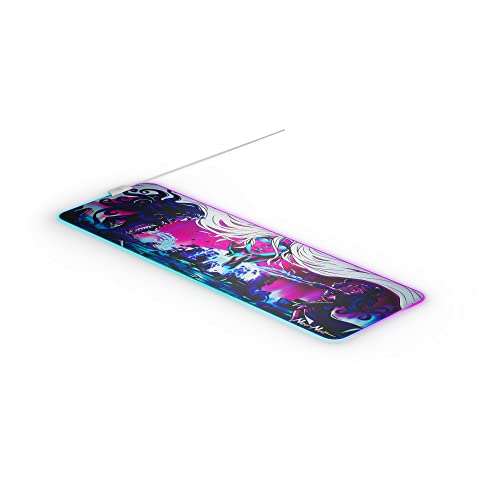 Image of SteelSeries QcK Prism Gaming Mouse Pad - 2-Zone RGB Illumination - Real-time Event Lighting - Optimized for Gaming Sensors - Size XL - Neo Noir
