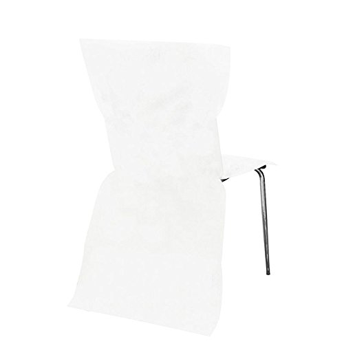 Chaks 1108-00, Paquet de 24 Housses de chaise, blanc éco