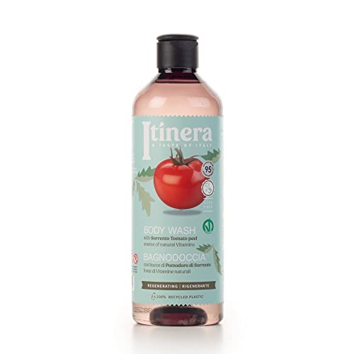Image of Itinera Regenerating Body Wash with Sorrento tomato peel (12.51 fl oz) - with Aloe vera and Glycerine - Vegan Friendly - 95% Natural Origin Ingredients