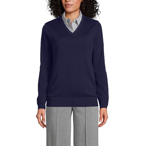 Lands' End Men's Cotton Modal V-Neck Sweater