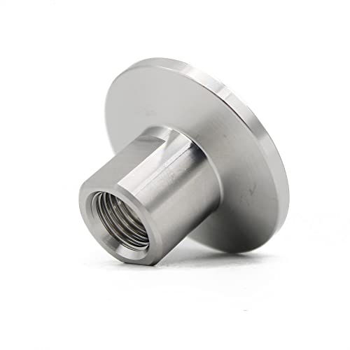 Image of SS304 KF25 NPT Female Adaptor thread 1 /4 inch NW25 KF Female coupling ISO-KF25 X FNPT 1 /4 inch