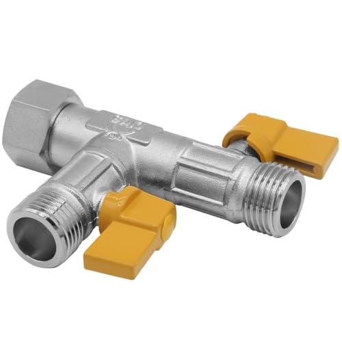 Image of YSIL RV 3 Way By-Pass Valve Replacement 1 /2 inch NPT RV Pump Converter Winterizing Kit Water Heater Pump Converter Winterizing Parts Water Diverter