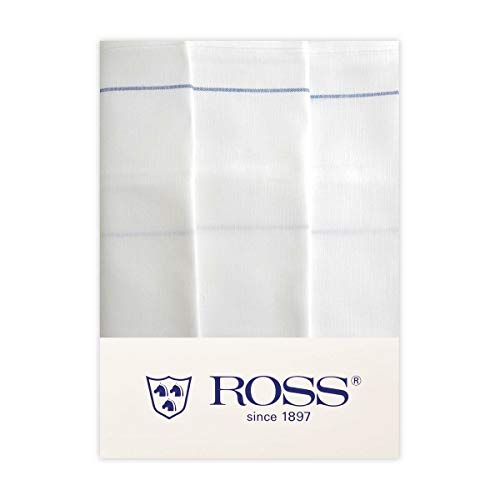 Ross 3er Pack Zwirn Halbleinen Geschirrtücher Kellnertuch blau, 45x65 cm