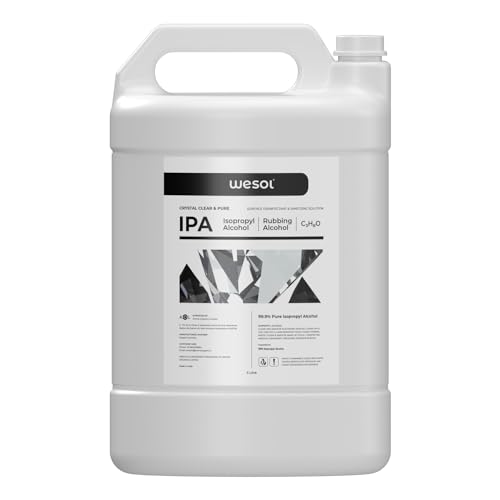 Image of Wesol Isopropyl alcohol 99.9% IPA 5 Litre | (CH3)2-CH-OH CAS: 67-63-0 | Industrial Grade | Disinfecting Solution and Powerful Cleaning