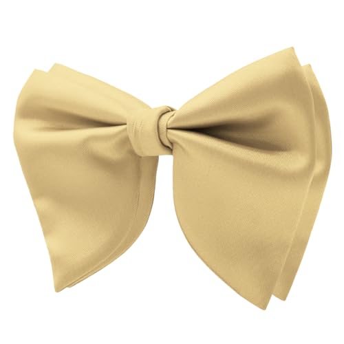 Image of Mens Bow Tie Pre Tied Oversized Bow Ties for Men Satin Bowties for Tuxedo Wedding Party Banquet