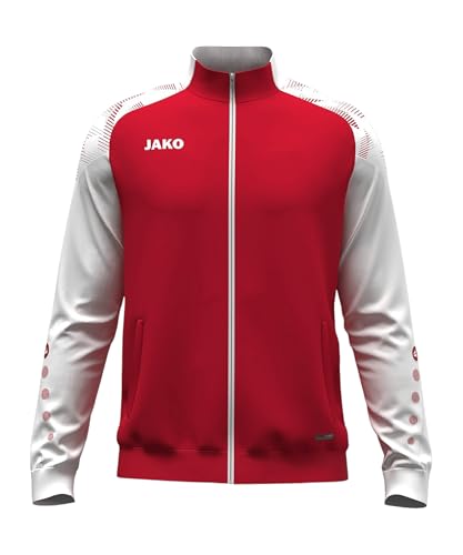 Veste en polyester Sonic JAKO rouge et blanche coupe-vent léger de sport taille S