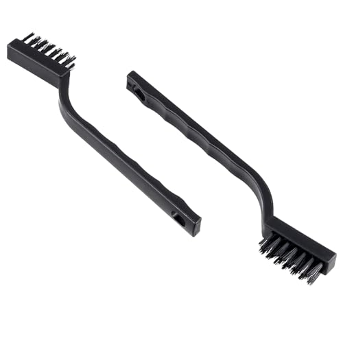 Image of HOZEON 70 PCS Small Wire Brushes, Nylon Cleaning Brushes, Wire Bristle Brush, Wire Brush Scratch Brush for Cleaning Rust, Welding Slag and Paint Stripping, 7 Inch