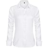 J.VER – Camisas de vestir para mujer, diseño de manga larga, con botones, antiarrugas, blusa de trabajo unicolor