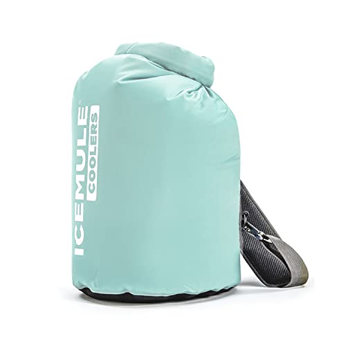 ICEMULE Classic Large Collapsible Backpack Cooler – Hands Free, 100% Waterproof, 24+ Hours Cooling, Soft Sided Cooler for Hiking, Camping, Fishing & Picnics, 20 Liter, Fits 18 Cans + Ice, Seafoam