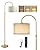 EDISHINE Modern Arc Floor Lamp with Remote, Dimmable Gold Floor Lamp, 3000K-6500K Color Temperatures, Tall Pole Reading Floor Lamps for Living Room Bedroom Office, Footswitch, LED Bulb Included