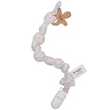 Snoozebaby organisch speenkoord geknoopt Stone Beige - 10 cm