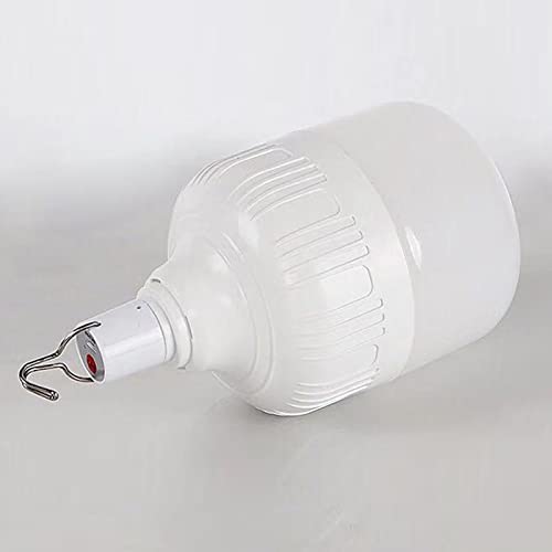 Fdit Einstellbare 80-W-LED-Notlichtlampe, über USB Wiederaufladbare Glühbirne, Warmweißes Licht für Garten, Veranda, Grill, Camping