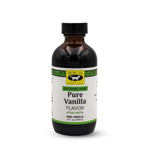 Singing Dog Vanilla, Pure Vanilla Flavor Alcohol Free, 4 Fluid Ounce Bottle