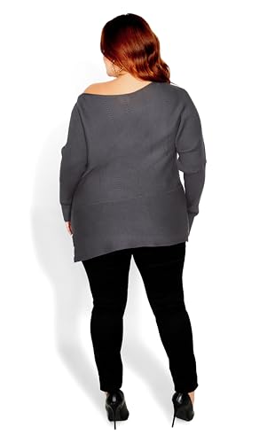 City Chic Women's Plus Size Lean in Sweater4