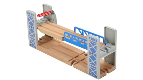 Train Accessories Railway Bridge for Wooden Tracks 2-Level Overpass Compatible with Thomas Brio Melissa and Doug Railroad Track
