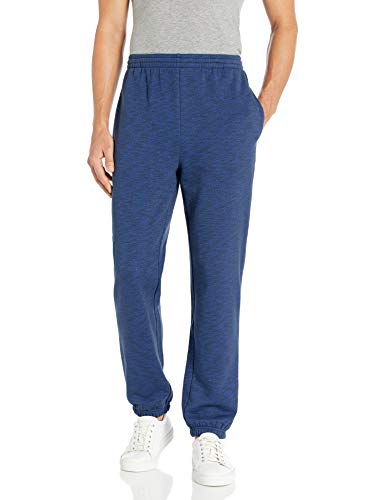 Amazon Essentials Men's Standard Closed Bottom Fleece Pant, Navy Space-Dye X-Small