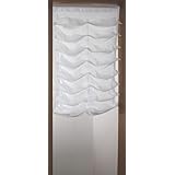 cloth shop 布や]カフェ カーテン 小窓 ボタン式 丈調整可能 シェード UVカット 遮熱 外から見えにくい 幅 約60x丈170cm [遮像レース ホワイト］