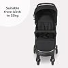 My Babiie MB30 Pushchair – from Birth to 4 Years (22kg), Easy Compact Fold, Large Shopping Basket, Adjustable Handle, Stroller Includes Cup Holder, Rain Cover – Black