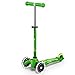 Micro Kickboard - Mini LED Deluxe - Micro Scooter a tre ruote Lean-to-Steer Svizzera progettato per bambini e bambini con ruote luminose attivate dal movimento per età 2-5 (verde)