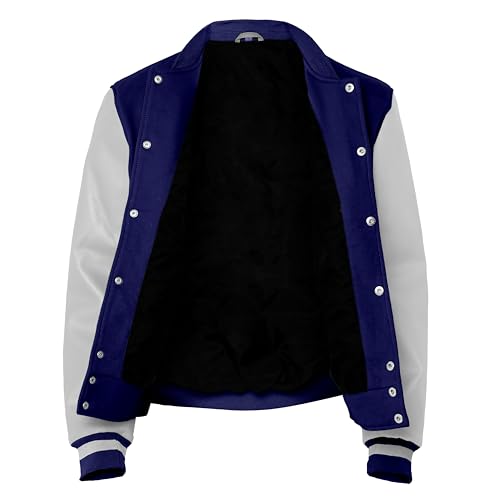 Image of Baseball Wool Letterman Varsity Faux Leather Sleeve For Men | Wool Varsity Bomber Jacket