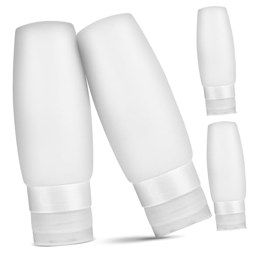 MUSISALY 4個の旅行用装瓶 シャンプー ボディソープ 乳液用の漏れ防止ボト